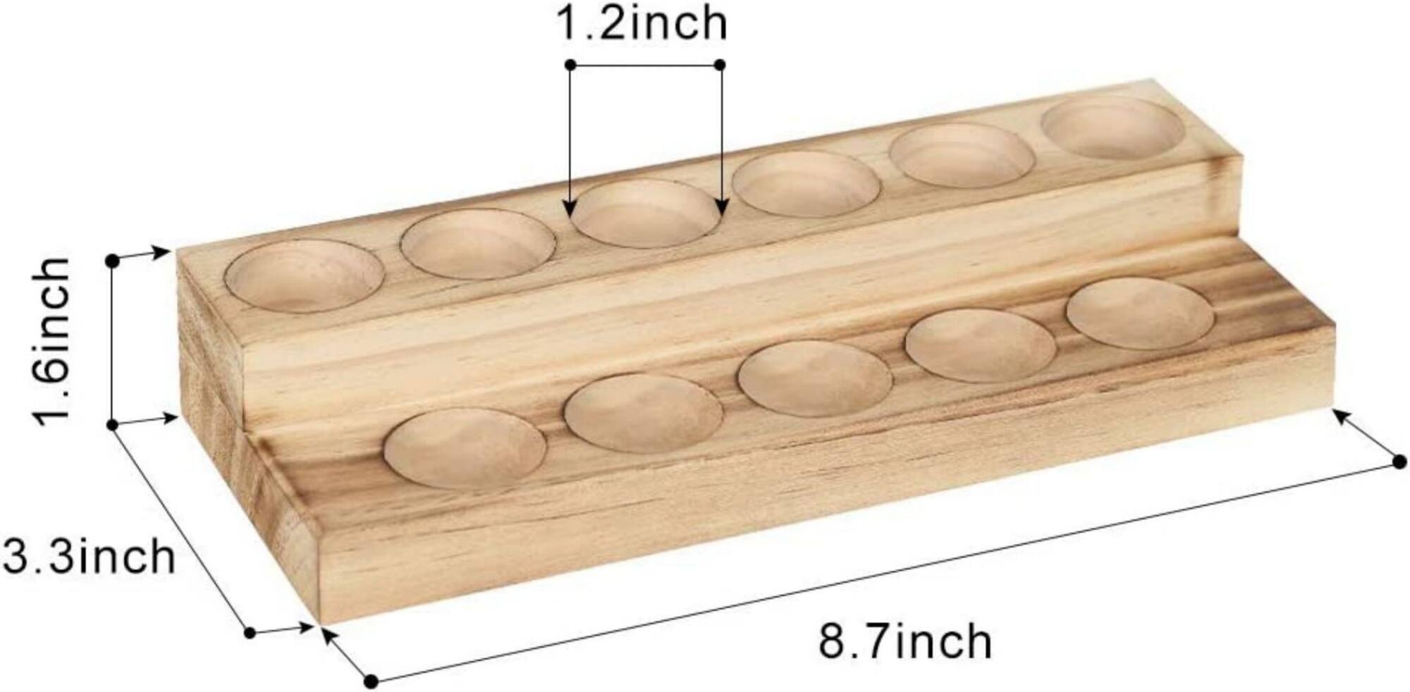 NEX™ Rustic Wooden Essential Oil Display Holder Set